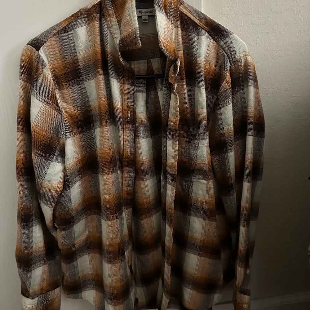 Plaid Button-Up Shirt